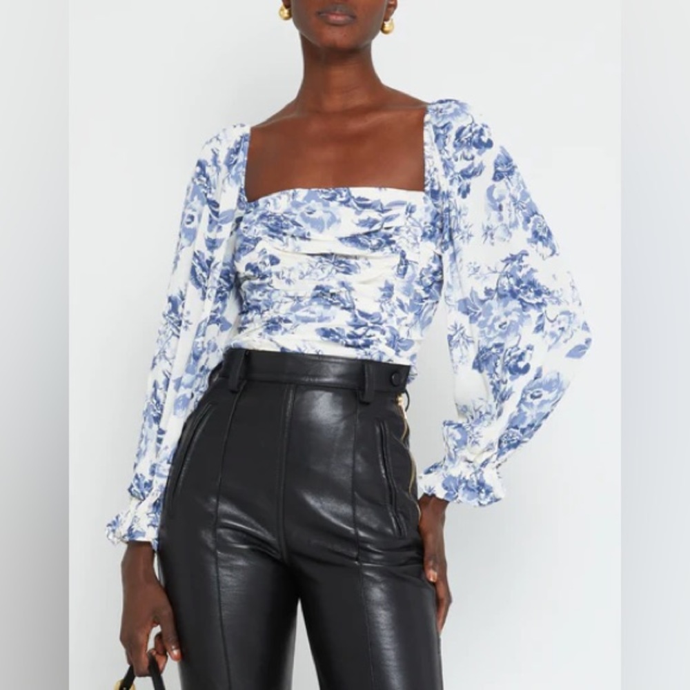 NWT Blue and White floral top